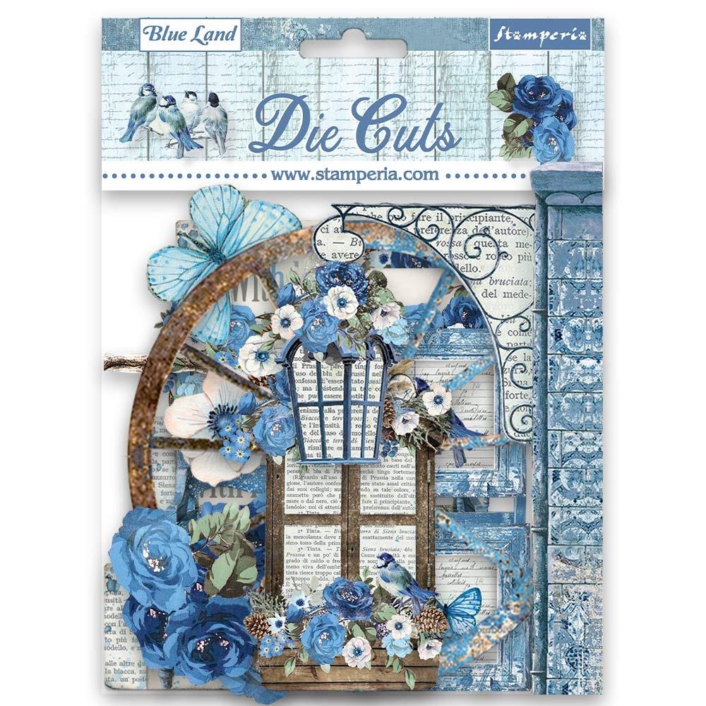 Stamperia - Die-Cuts - Blue Land. A fun addition to cards, scrapbook pages and much more! This package contains assorted coordinating die-cut pieces. Available in several assortments, each sold separately. Available at Embellish Away located in Bowmanville Ontario Canada.