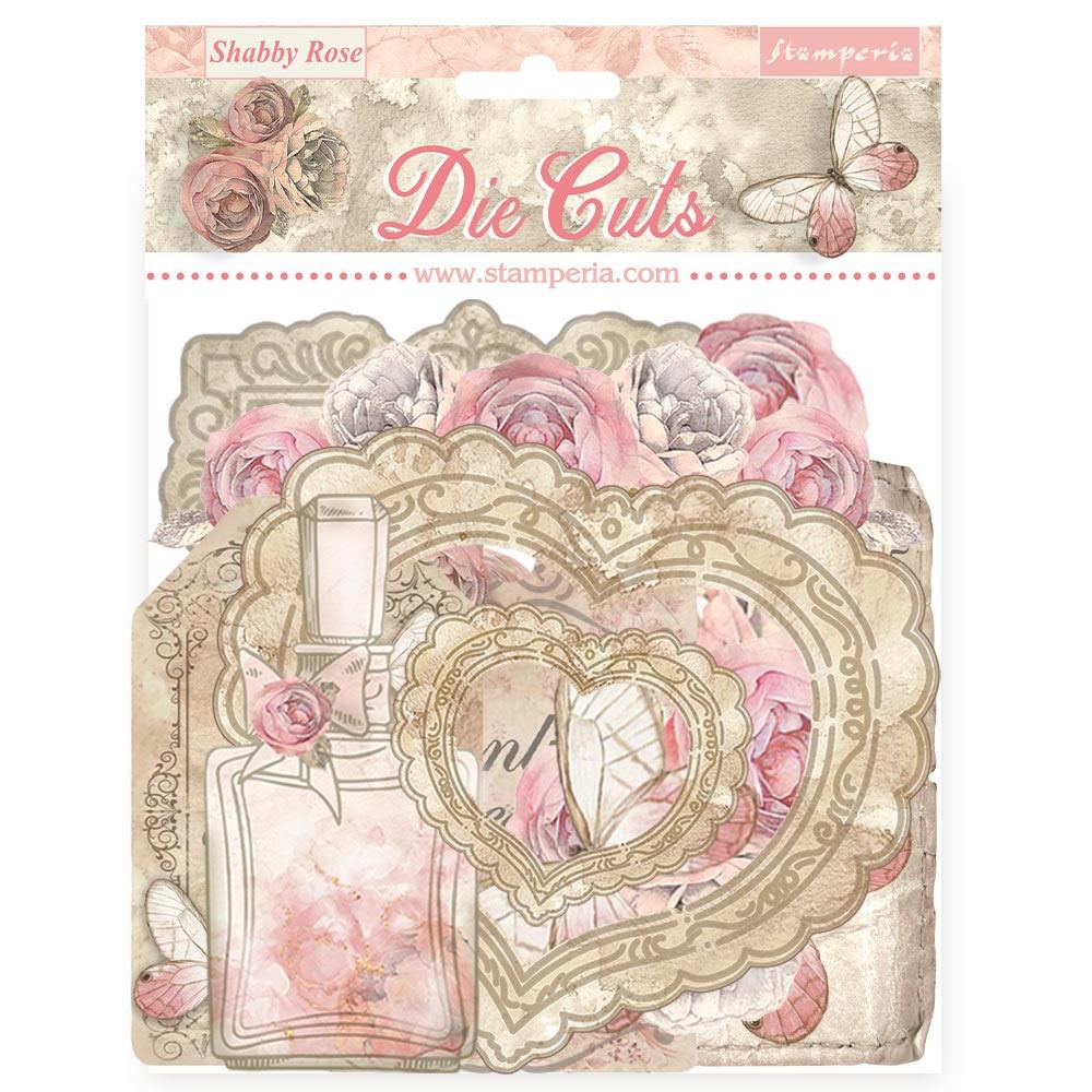 Stamperia - Die-Cuts - Shabby Rose. A fun addition to cards, scrapbook pages and much more! This package contains assorted coordinating die-cut pieces. Available in several assortments, each sold separately. Available at Embellish Away located in Bowmanville Ontario Canada.