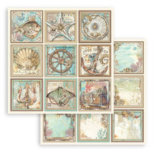 Load image into Gallery viewer, Stamperia - Double-Sided Paper Pad 8&quot;X8&quot; - 10/Pkg - Songs Of The Sea. The perfect start to your scrapbooks, cards and more! This package contains ten 8x8 inch double-sided sheets with a different design on each side. Available at Embellish Away located in Bowmanville Ontario Canada.
