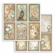 Load image into Gallery viewer, Stamperia - Double-Sided Paper Pad 12&quot;X12&quot; - 10/Pkg - Fortune. Start your paper craft projects with the perfect papers. Ideal for scrapbook pages, greeting cards and more! Acid free. Package contains ten double-sided 12x12 inch sheets (20 designs total). Available at embellish Away located in Bowmanville Ontario Canada
