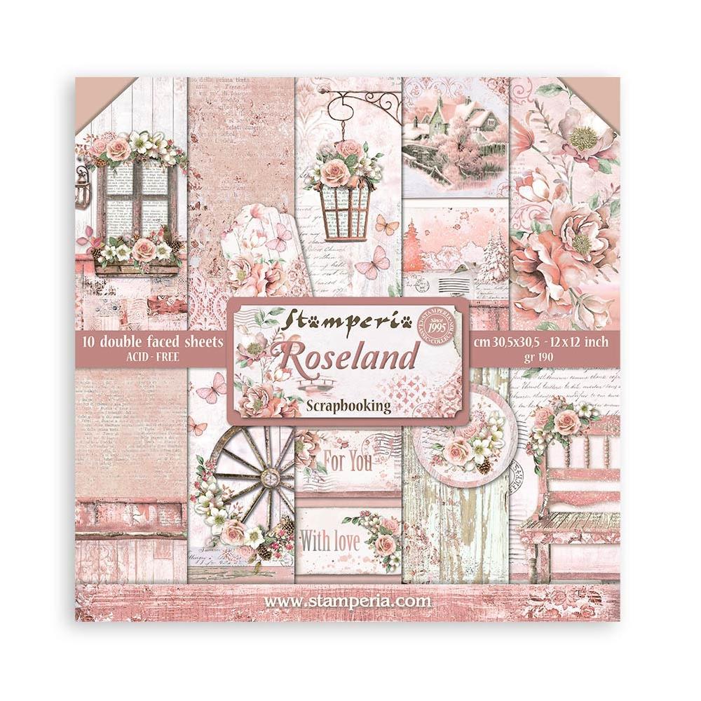 Stamperia - Double-Sided Paper Pad 12X12 - Rose Parfum