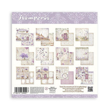 Cargar imagen en el visor de la galería, Stamperia - Double-Sided Paper Pad 8&quot;X8&quot; - 10/Pkg - Lavender, 10 Designs/1 Each.  Available in a variety of designs, each sold separately. Contains ten 8x8 inch sheets of double-sided paper, each with a different design. Acid free. Available at Embellish Away located in Bowmanville Ontario Canada.
