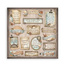 Load image into Gallery viewer, Stamperia - Double-Sided Paper Pad 12&quot;X12&quot; - 10/Pkg - Sea Land. Start your project off right with the perfect paper for scrapbook pages, greeting cards, bookmarks, gift cards, mixed media and much more! Available at Embellish Away located in Bowmanville Ontario Canada.
