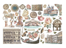 Load image into Gallery viewer, Stamperia - Ephemera - Venice City of Art. Available at Embellish Away in Bowmanville Ontario Canada.
