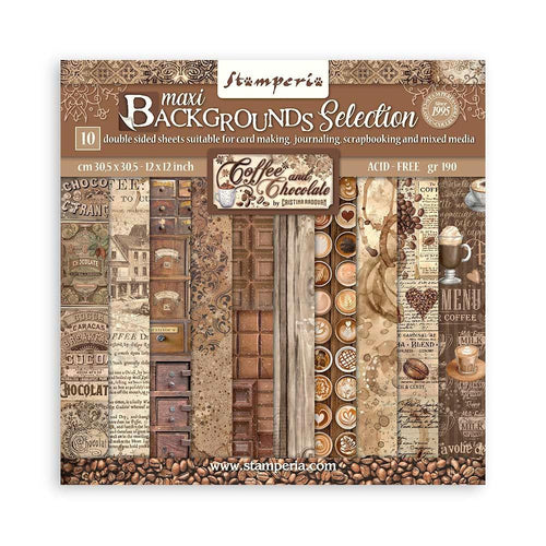 Stamperia - Maxi Backgrounds Double-Sided Paper Pad 12