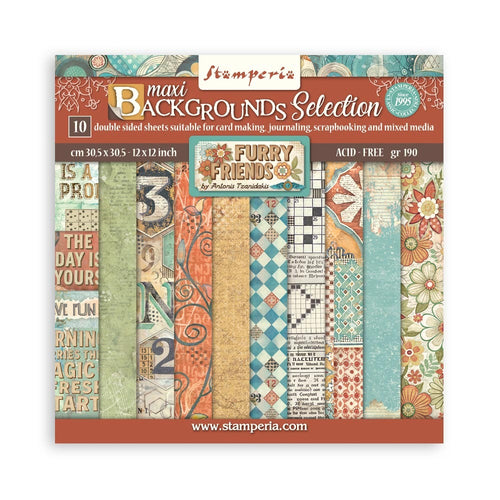 Stamperia - Maxi Backgrounds Double-Sided Paper Pad 12