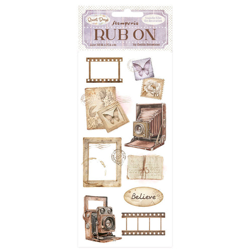 Stamperia - Rub-on - Quiet Days - Vintage Photography. Available at Embellish Away in Bowmanville Ontario Canada.