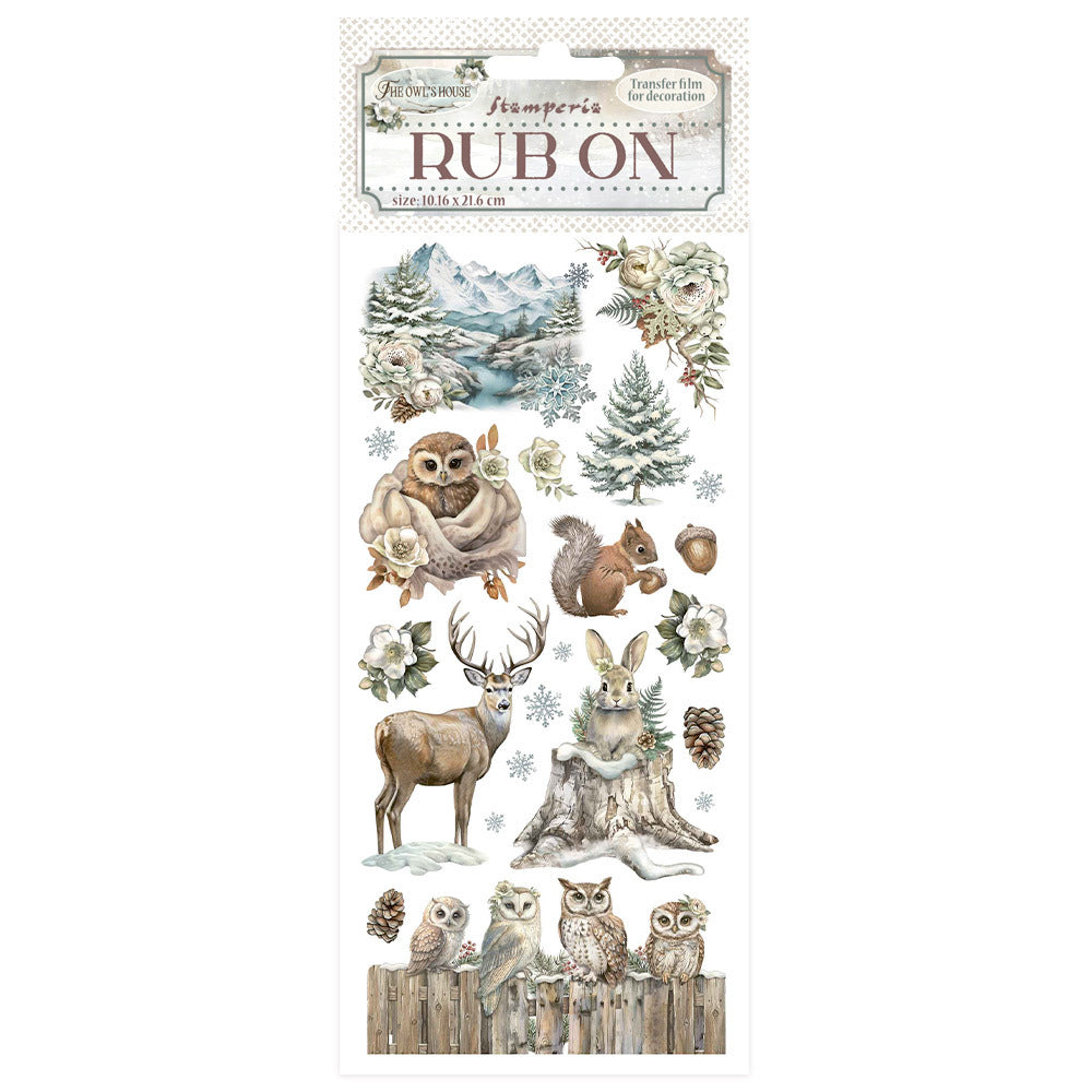 Stamperia - Rub-on - The Owl's House - Wildlife. Available at Embellish Away located in Bowmanville Ontario Canada.