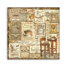 Load image into Gallery viewer, Stamperia - Single-Sided Paper Pad 8&quot;X8&quot; - 22/Pkg - Coffee And Chocolate. All you need for scrapbooking! This package contains twenty-two 8x8 inch sheets of single-sided paper, each in different designs. Acid free. Available at Embellish Away located in Bowmanville Ontario Canada.
