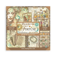 Load image into Gallery viewer, Stamperia - Single-Sided Paper Pad 8&quot;X8&quot; - 22/Pkg - Fortune. All you need for scrapbooking! This package contains twenty-two 8x8 inch sheets of single-sided paper, each in different designs. Acid free. Available at Embellish Away located in Bowmanville Ontario Canada.
