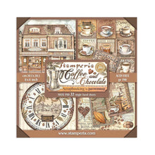 Cargar imagen en el visor de la galería, Stamperia - Single-Sided Paper Pad 8&quot;X8&quot; - 22/Pkg - Coffee And Chocolate. All you need for scrapbooking! This package contains twenty-two 8x8 inch sheets of single-sided paper, each in different designs. Acid free. Available at Embellish Away located in Bowmanville Ontario Canada.
