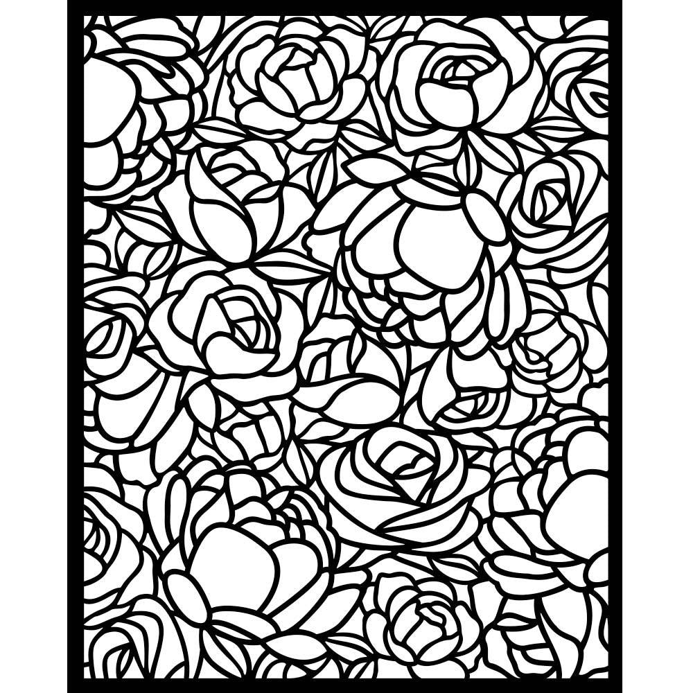 Stamperia - Stencil 7.87X9.84 - Romance Forever - Rose Pattern ...