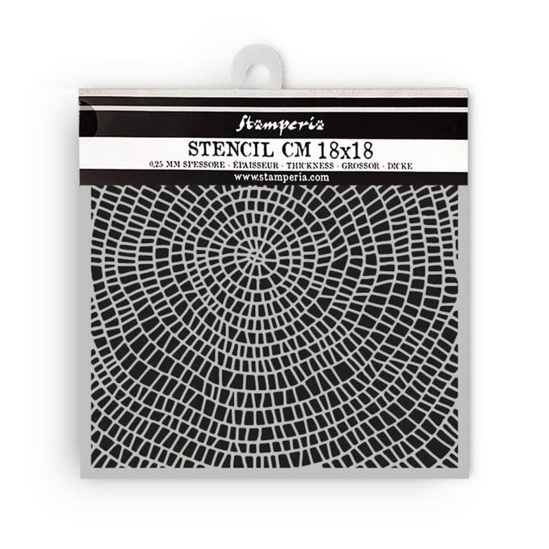 Stamperia - Thick Stencil - Whispering Woods - Bark Pattern. Available at Embellish Away located in Bowmanville Ontario Canada.