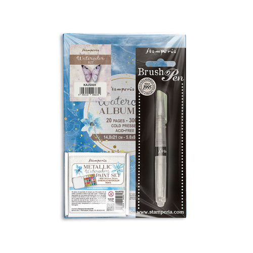 Stamperia - Watercolor Kit - Metallic. Available at Embellish Away in Bowmanville Ontario Canada.