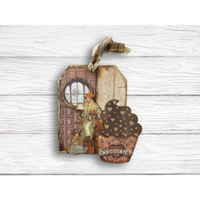 Charger l&#39;image dans la galerie, Stamperia - Crafty Shapes - Coffee and Chocolate - Sweet. Size: 11.9cm X 14.9cm and 11.6cm X 11.3cm. Available at Embellish Away in Bowmanville Ontario Canada. Example by brand ambassador.
