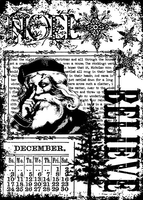 Stampers Anonymous - Tim Holtz - Cling Stamp - Christmas Miracle. Available at Embellish Away located in Bowmanville Ontario Canada.