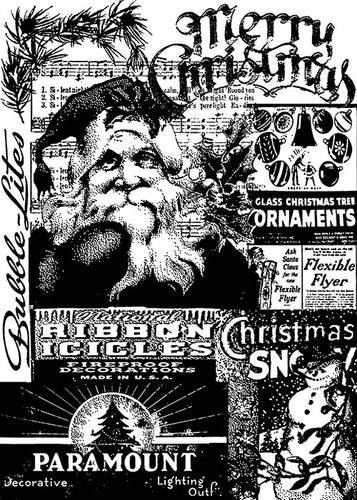 Stampers Anonymous - Tim Holtz - Cling Stamp - First Christmas. Available at Embellish Away located in Bowmanville Ontario Canada.