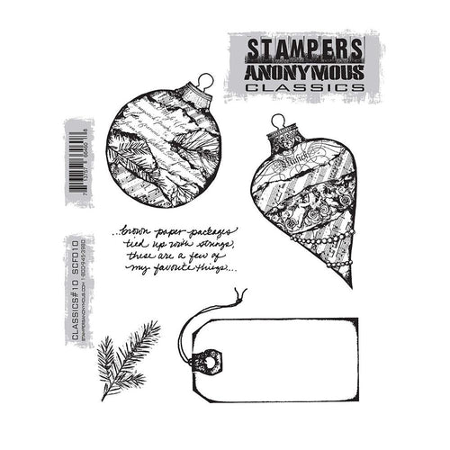 Stampers Anonymous - Tim Holtz - Cling Stamps - Classics #10. Available at Embellish Away located in Bowmanville Ontario Canada.