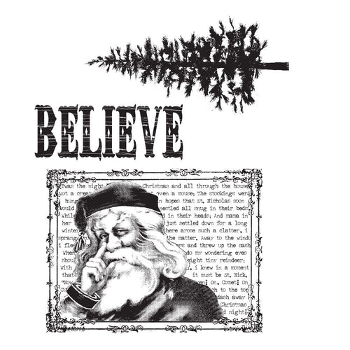 Stampers Anonymous - Tim Holtz - Cling Stamps - Just Believe. Available at Embellish Away located in Bowmanville Ontario Canada.