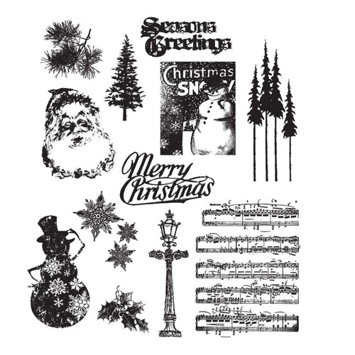Stampers Anonymous - Tim Holtz - Cling Stamps - Mini Holidays 2. Available at Embellish Away located in Bowmanville Ontario Canada.