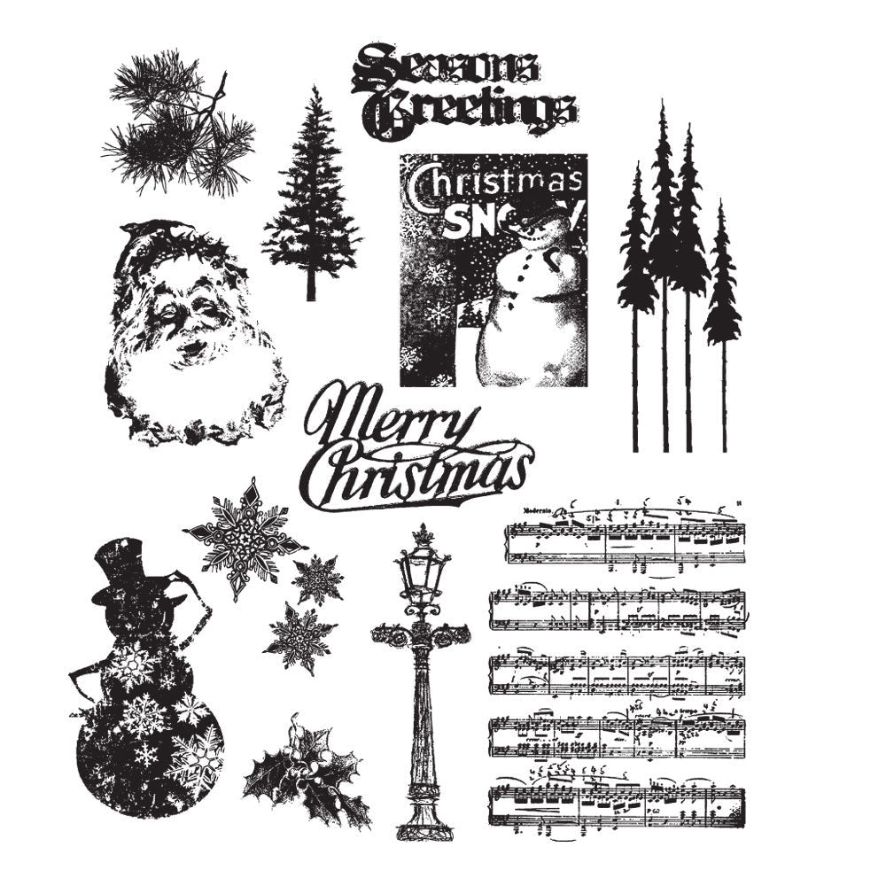 Stampers Anonymous - Tim Holtz - Cling Stamps - Mini Holidays 2. Available at Embellish Away located in Bowmanville Ontario Canada.