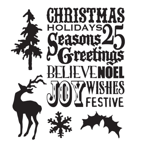 Stampers Anonymous - Tim Holtz - Cling Stamps - Seasons Silhouettes. Available at Embellish Away located in Bowmanville Ontario Canada.