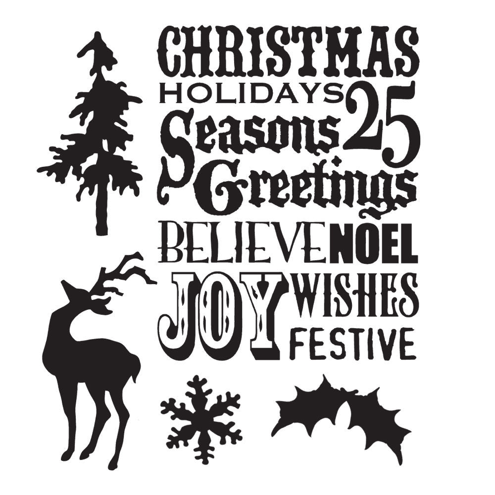 Stampers Anonymous - Tim Holtz - Cling Stamps - Seasons Silhouettes. Available at Embellish Away located in Bowmanville Ontario Canada.