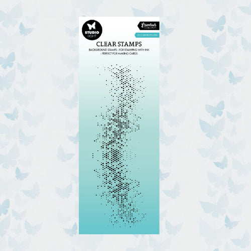 Studio Light - Clear Stamp Grid Background Essentials 68x204x3mm 1 PC - nr.370. This slimline background clear stamp set has a dot pattern perfect for mixed media project. Can be used for scrapbooking, journaling and card making. Available at Embellish Away located in Bowmanville Ontario Canada.