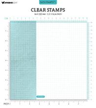 Cargar imagen en el visor de la galería, Studio Light - Clear Stamp Grid Background Essentials 68x204x3mm 1 PC - nr.371. This slimline background clear stamp set has a grid pattern perfect for mixed media project. Can be used for scrapbooking, journaling and card making. Available at Embellish Away located in Bowmanville Ontario Canada.
