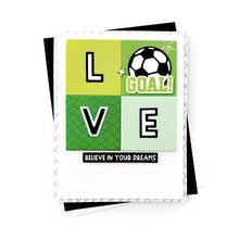 Load image into Gallery viewer, Taylored Expressions - Die - Little Bits - Soccer. Includes 2 dies. The soccer ball measures 1 3/8 x 1 3/8 in.. At Embellish Away in Bowmanville Ontario Canada. Example by brand ambassador.
