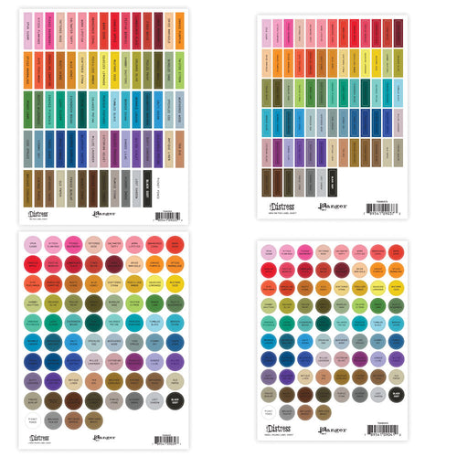 Tim Holtz - Distress Label Assortment Sheets - Black. Available at Embellish Away located in Bowmanville Ontario Canada.