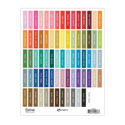 Tim Holtz - Distress Label Sheets - Ink Pad - White. Available at Embellish Away located in Bowmanville Ontario Canada.