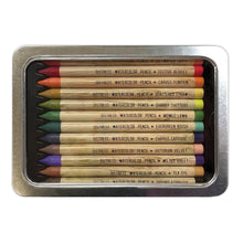 Cargar imagen en el visor de la galería, Tim Holtz - Distress Watercolor Pencils 12/Pkg Set 4. These are woodless watercolor pencils formulated to achieve vibrant coloring effects on porous surfaces. Water-reactive pigments are ideal for water coloring, shading, sketching, etc. Available at Embellish Away located in Bowmanville Ontario Canada.
