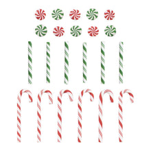 Cargar imagen en el visor de la galería, Tim Holtz - Idea-Ology - Confections - Christmas 2023. May your holidays be as sweet as these miniature striped candies and candy canes, perfect for adding to garlands, wreaths, gifts, dimensional projects, or crafts. Available at Embellish Away located in Bowmanville Ontario Canada.
