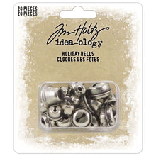 Cargar imagen en el visor de la galería, Tim Holtz - Idea-Ology - Holiday Bells - Christmas 2023. Jingle all the way with this collection of vintage-inspired miniature holiday bells. Each metal bell features an attached loop for easy attachment to any holiday card or project. Available at Embellish Away located in Bowmanville Ontario Canada.
