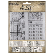 Cargar imagen en el visor de la galería, Tim Holtz - Idea-ology - Collage Paper Archives - 30 Pieces. Discover Tim Holtz Collage Paper Archives. These semi-transparent decoupage papers feature vintage decorative designs ideal for canvas, furniture, junk journals, and mixed media. Available at Embellish Away located in Bowmanville Ontario Canada.
