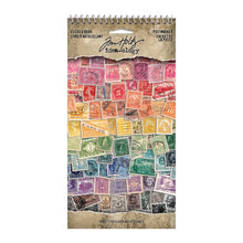 Load image into Gallery viewer, Tim Holtz - Idea-ology - Sticker Book - Postmarked - 288/Pkg. Immerse yourself in a world of timeless charm as you explore Tim Holtz Sticker Book Postmarked. Explore the myriad of colors and designs inspired by vintage postage stamps. Available at Embellish Away located in Bowmanville Ontario Canada.
