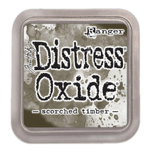 Load image into Gallery viewer, Tim Holtz - Distress Oxide Pad - Large. Create an aged look on papers, fibers, photos and more! This package contains one 2-1/4x2-1/4 inch ink pad. Comes in a variety of distressed colors. Each sold separately. Scorched Timber. Available at Embellish Away located in Bowmanville Ontario Canada.
