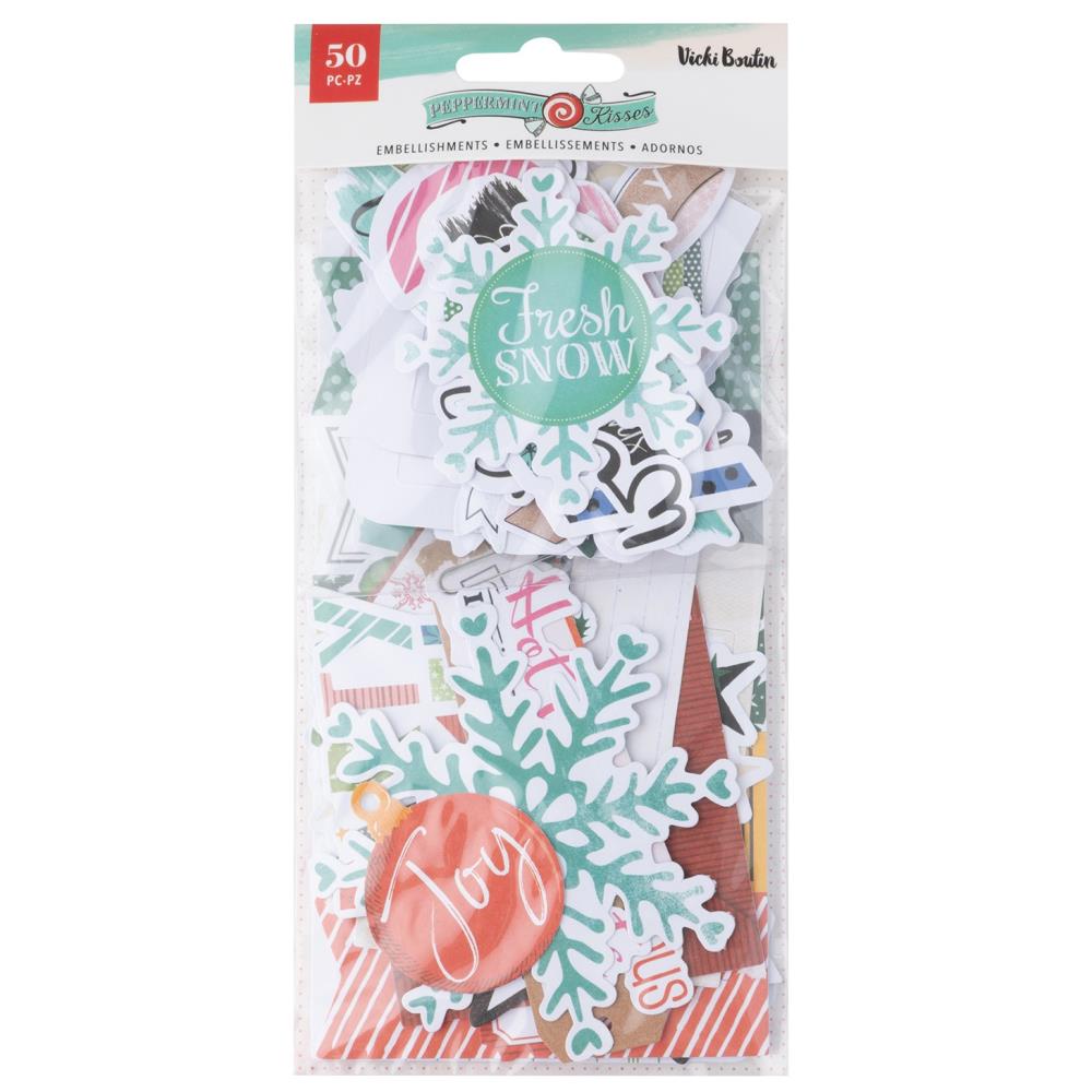 Vicki Boutin - Ephemera Cardstock Die-Cuts - Journaling - Peppermint Kisses. This package includes 50 pieces. Available at Embellish Away located in Bowmanville Ontario Canada.