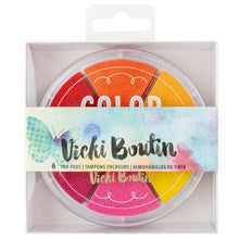 Load image into Gallery viewer, Vicki Boutin - Mixed Media - Ink Stamp Pads - 6/Pkg - Warm. Bring your project to life with colored stamp pads! Simply detach the removable color wedge of your choice and start stamping! Available at Embellish Away located in Bowmanville Ontario Canada.
