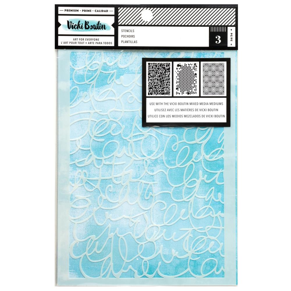 Vicki Boutin - Mixed Media Stencil - 3/Pkg - 5