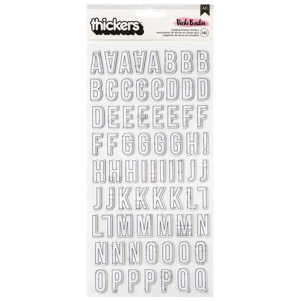 Vicki Boutin - Mixed Media Thickers Stickers - 142/Pkg - Alpha. Immerse yourself in the Vicki Boutin Mixed Media Collection, where creativity knows no bounds. Available at Embellish Away located in Bowmanville Ontario Canada.