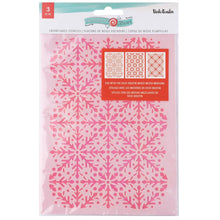 Load image into Gallery viewer, Vicki Boutin - Stencil Pack - 3/Pkg - Peppermint Kisses - Snowflakes. Available at Embellish Away located in Bowmanville Ontario Canada.
