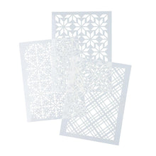 Load image into Gallery viewer, Vicki Boutin - Stencil Pack - 3/Pkg - Peppermint Kisses - Snowflakes. Available at Embellish Away located in Bowmanville Ontario Canada.

