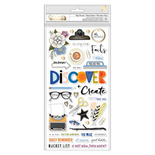 Cargar imagen en el visor de la galería, Vicki Boutin - Thickers Stickers - 184/Pkg - Phrases W/Gold Foil - Discover + Create. Great for adding just the right amount of dimension and color to scrapbooks, cards, planners, and more. Contains 108, variety of designs and sizes. Available at Embellish Away located in Bowmanville Ontario Canada.
