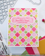 Load image into Gallery viewer, Waffle Flower - Stencil - Vintage Label 1 Inverted. Available at Embellish Away in Bowmanville Ontario Canada. Example by Amanda Rochaix.
