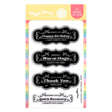 Load image into Gallery viewer, Waffle Flower - Stencil - Vintage Label 1. Available at Embellish Away in Bowmanville Ontario Canada.
