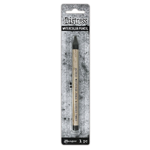 Tim Holtz - Distress Watercolor Pencil - Scorched Timber. Available at Embellish Away located in Bowmanville Ontario Canada.