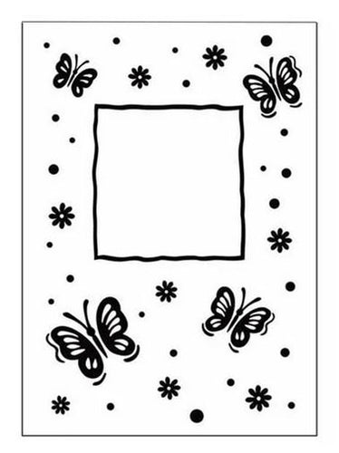 Crafts-Too - Embossing Folder - Butterfly Frame. Embossing Folder -Butterfly Frame With this fantastic range of embossing folders you can add texture and dimension to your work. They make wonderful backgrounds for your cards. Available at Embellish Away located in Bowmanville Ontario Canada.