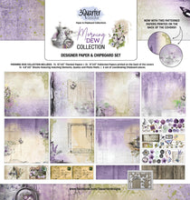 Cargar imagen en el visor de la galería, 3Quarter Designs - Morning Dew Collection. We have included on the back of each kit a series of photos showing a suggested scrapbooking ‘set of 6 layouts created from that particular collection – up to a 3/4 finished stage (thus the name). Available at Embellish Away located in Bowmanville Ontario Canada.

